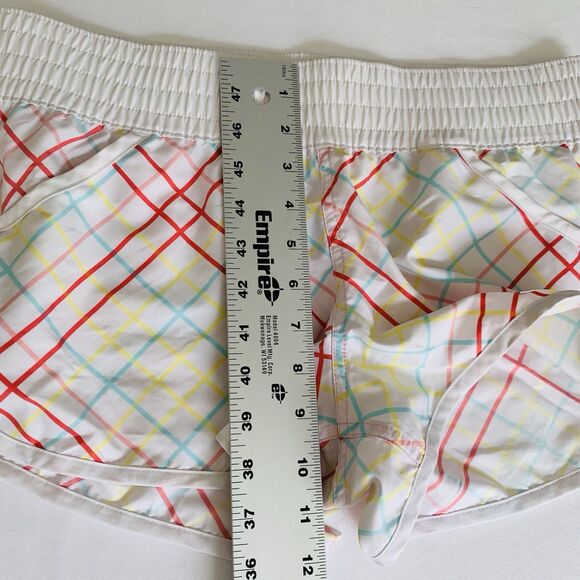 Xhilaration Board Shorts Women M White Pink Colorful Summer Swim Coverup Beach - Picture 5 of 7